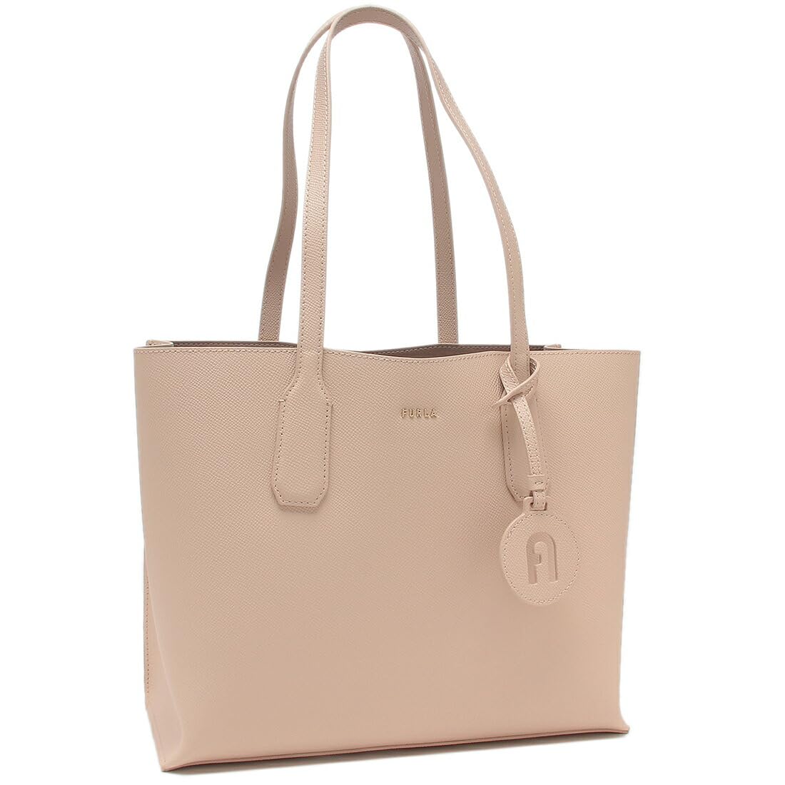 新品未使用　FURLA ベージュ ブラック トートバッグ　ストロー furla-wb01107-bx2516-1842s-